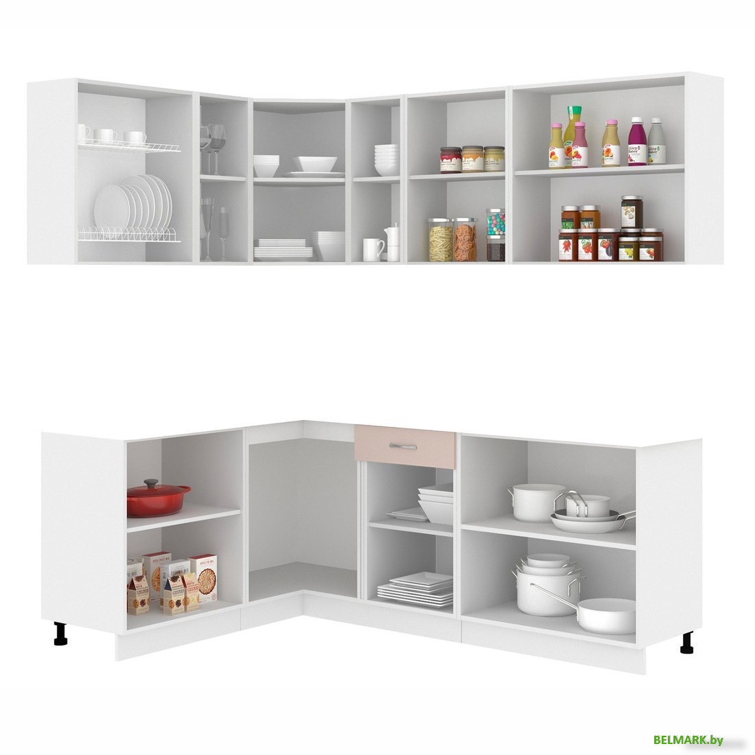 Готовая кухня Кортекс-мебель Корнелия Лира 1.5x2.2 без столешницы (дуб сонома/венге) - фото2