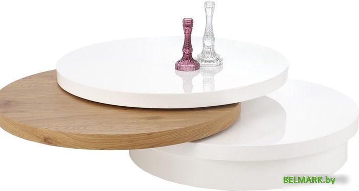 Журнальный столик Halmar Michelle (белый/дуб золотой) - фото