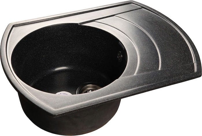 Кухонная мойка GranFest GF-R650L (черный) - фото