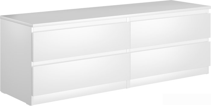 Тумба Mio Tesoro Мальта 4 ящика 160x54 2.05.02.030.1 (белый) - фото