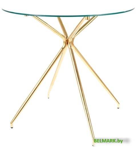 Кухонный стол Signal Azalia 80 (прозрачный/золотой) - фото