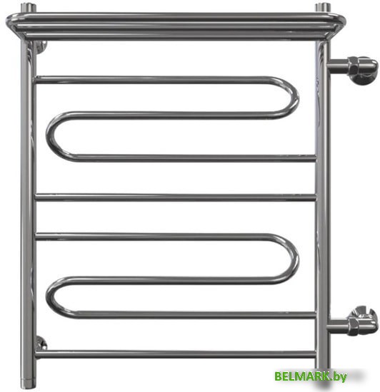 Полотенцесушитель Granula Браво, с полочкой боковое подключение правое 50х80 см - фото2