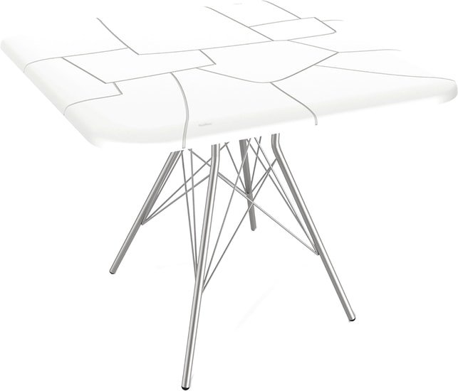 Кухонный стол Sheffilton SHT-TU2-1/TT30 83/83 (белый/хром лак) - фото