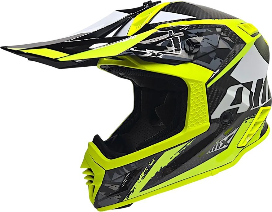 Мотошлем AIM RH855 Carbon Terrain RH855T-DBY-XXXL (XXXL, черный/желтый) - фото