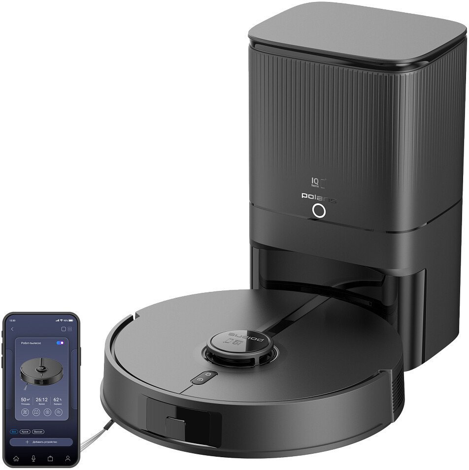 Робот-пылесос Polaris PVCRDC 5006 Wi-Fi IQ Home (черный) - фото
