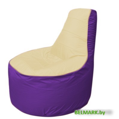 Кресло-мешок Flagman Трон Т1.1-2018 (бежевый/фиолетовый) - фото