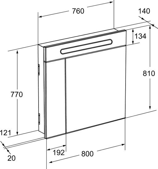 Roca Victoria Nord Зеркальный шкаф 80 (ZRU9000033) - фото2