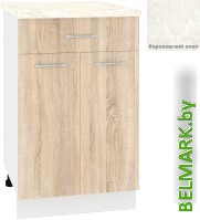 Шкаф напольный Кортекс-мебель Корнелия Лира НШ50р1ш (дуб сонома/королевский опал) - фото