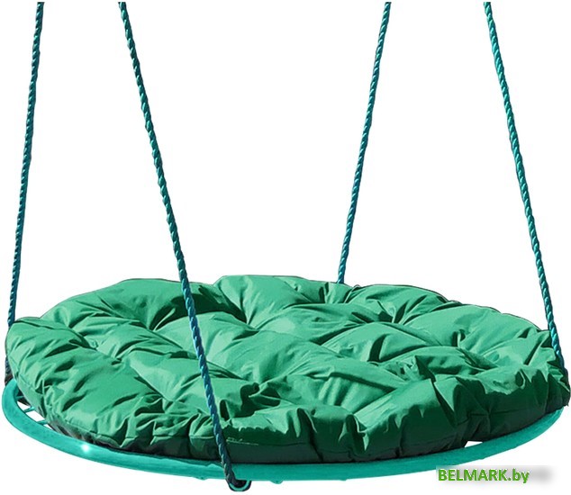 Подвесные качели M-Group Гнездо 0.8м 17029904 (зеленая подушка) - фото