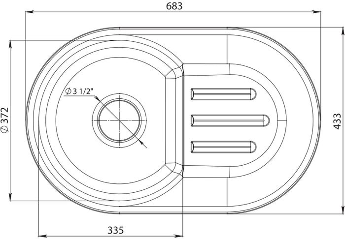 Кухонная мойка GranFest SMART GF-SM685L (песочный) - фото2