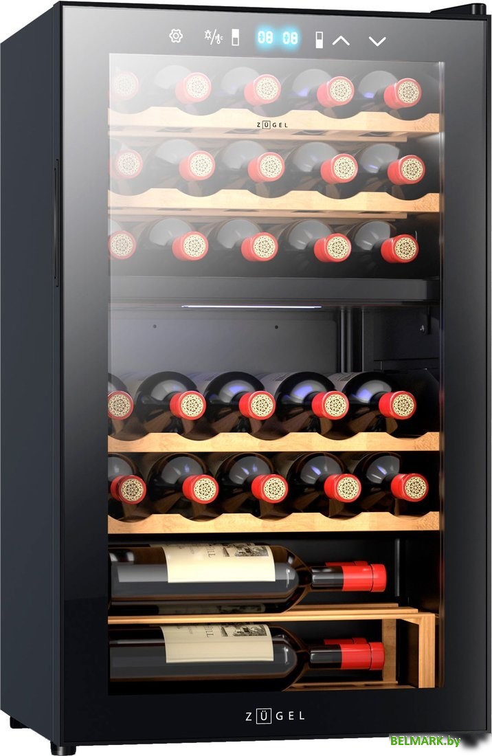 Винный шкаф ZUGEL ZCWF331DB Dual Zone - фото