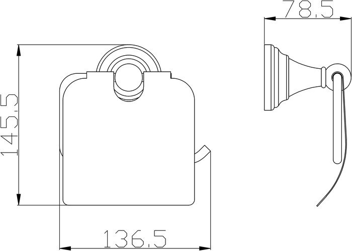 Держатель для туалетной бумаги Slezak RAV Морава MKA0400SM (бронзовый) - фото2