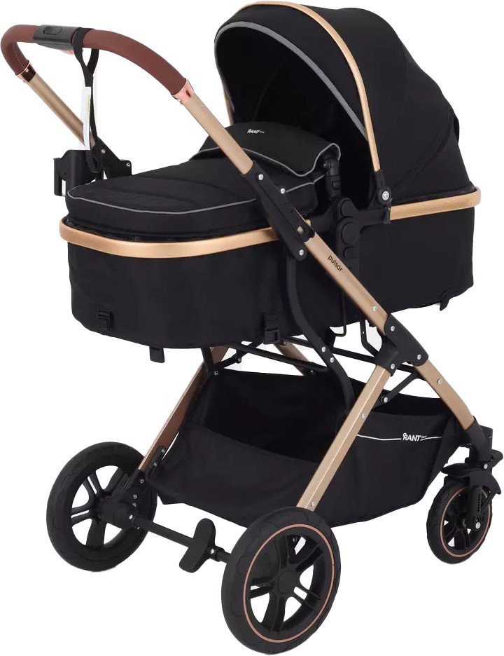 Универсальная коляска Rant Basic Pulsar Gold RA160 (2 в 1, black) - фото