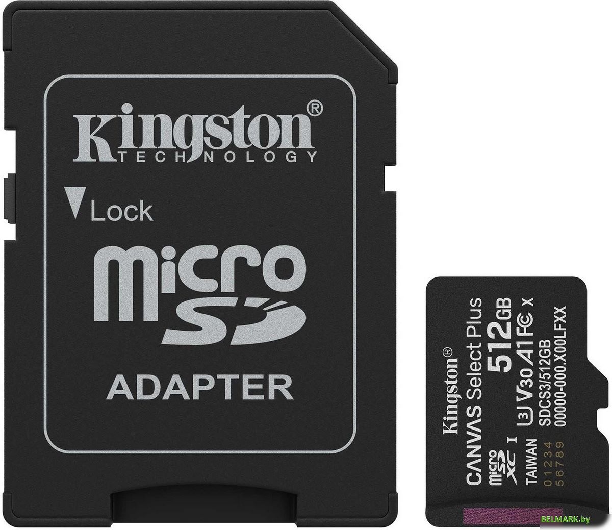 Карта памяти Kingston Canvas Select Plus microSDXC 512GB SDCS3/512GB (с адаптером) - фото