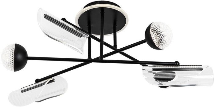 Люстра средней высоты LED4U L3200-6 BK - фото