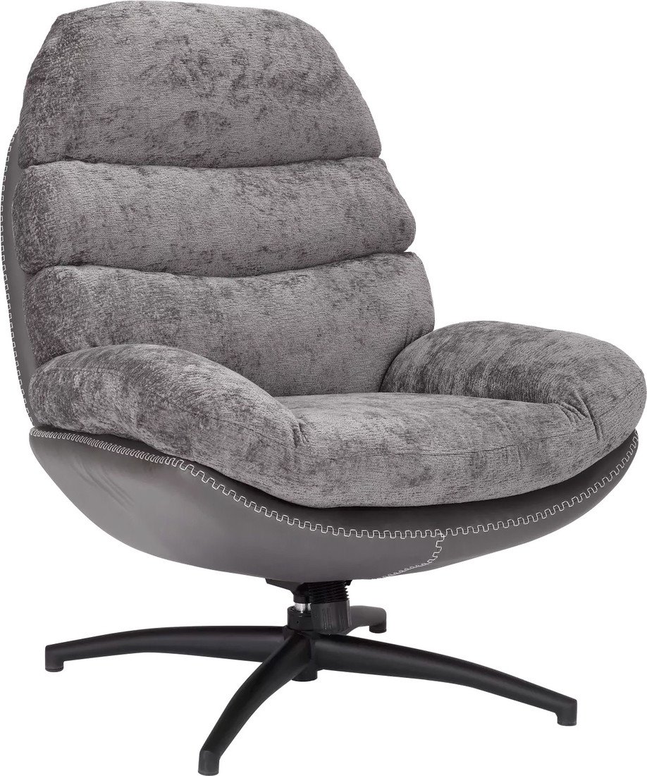 Интерьерное кресло Signal Giselle (серый/серый/черный мат) - фото