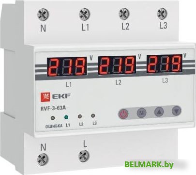 Реле контроля фаз EKF PROxima RVF-3-63a - фото