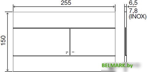 Панель смыва OLI Slim 659044 (глянцевый хром) - фото2