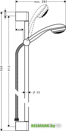 Душевой гарнитур Hansgrohe Crometta 85 1jet/Unica'Crometta (27729000) - фото2