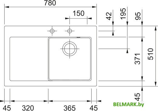 Кухонная мойка Franke Mythos MTK 611-78 124.0540.950 (магнолия) - фото2