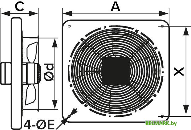Осевой вентилятор ERA D200 Storm 200 - фото2