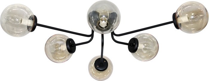 Припотолочная люстра Элетех Эва 161 НПБ 01-6х40-123 Е14 1005405123 (черный муар) - фото