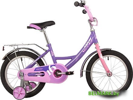 Детский велосипед Novatrack Vector 16 2022 163VECTOR.LC22 (фиолетовый) - фото