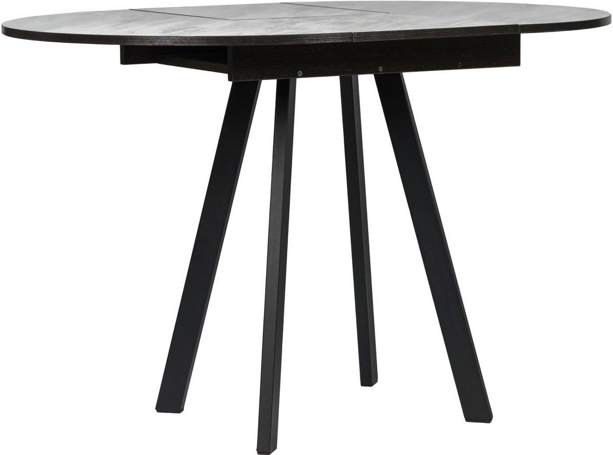 Кухонный стол ВВР Элип-2 (лавант/черный профиль, пластик) - фото