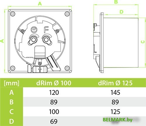 Осевой вентилятор airRoxy dRim 125TS - фото2