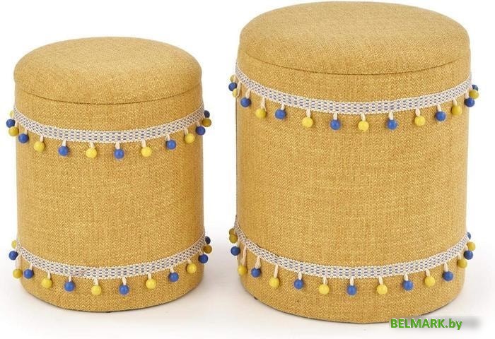 Пуфик Halmar Grado New 2 шт (желтый) - фото