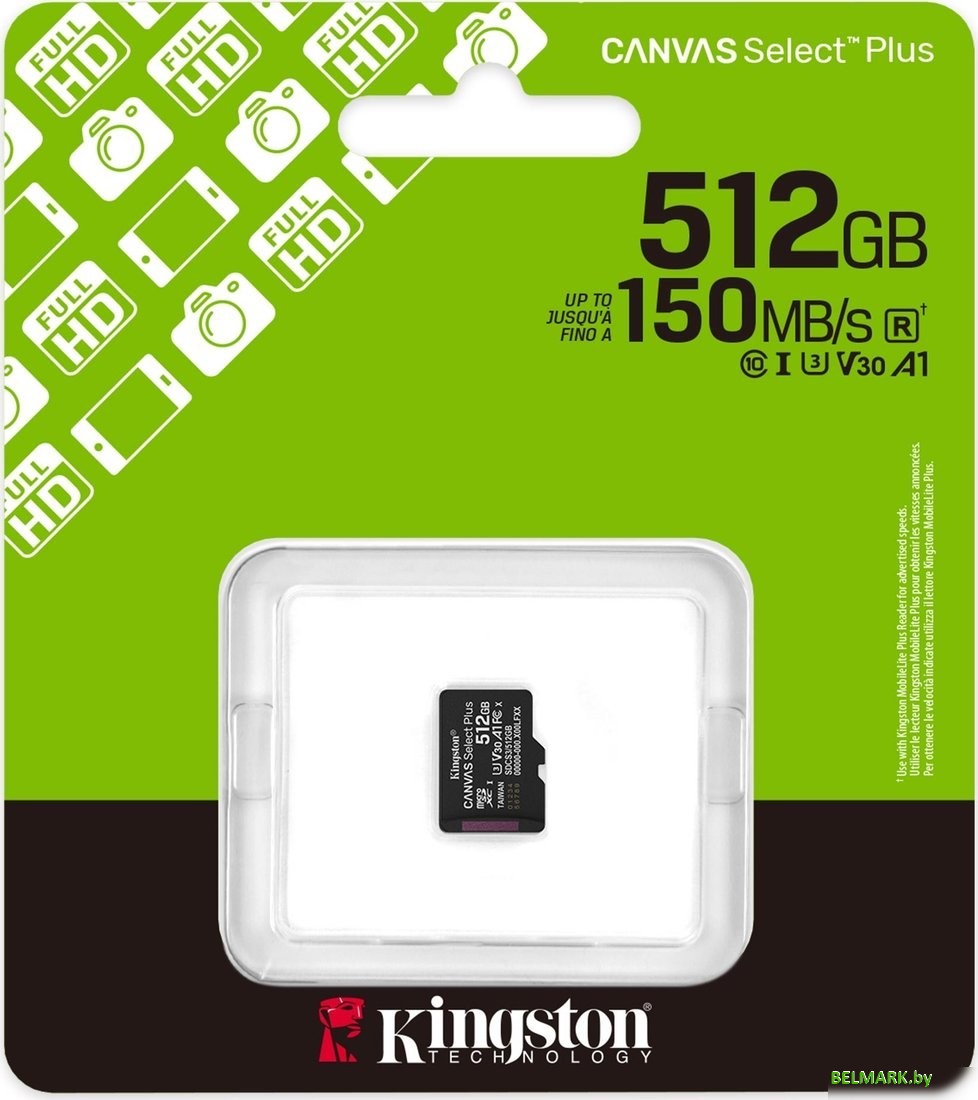Карта памяти Kingston Canvas Select Plus microSDXC 512GB SDCS3/512GBSP - фото2