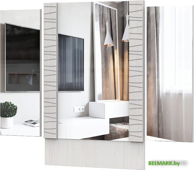 Зеркало SV-Мебель ПХМ Гамма 20 (ясень анкор светлый/сандал светлый) - фото