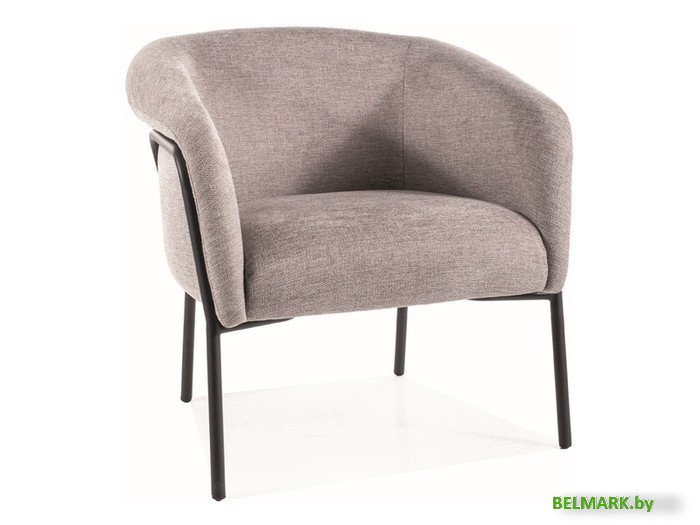 Интерьерное кресло Signal Clover Brego 07 (серый/черный) - фото