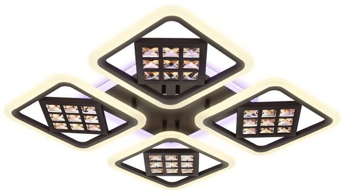 Припотолочная люстра Ambrella FA287/4 CF/TI (кофе/янтарь) - фото2