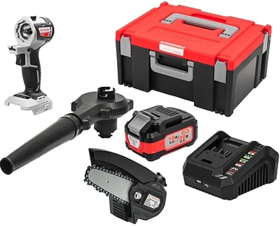 Модуль Интерскол МультиМАКС Расширенный Садовник 755.4.3.42 (с 1-им АКБ, кейс) - фото