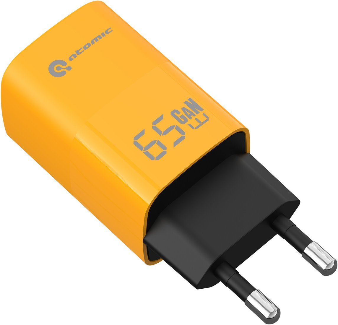 Сетевое зарядное Atomic UniQ G651 GAN 65W (желтый) - фото2