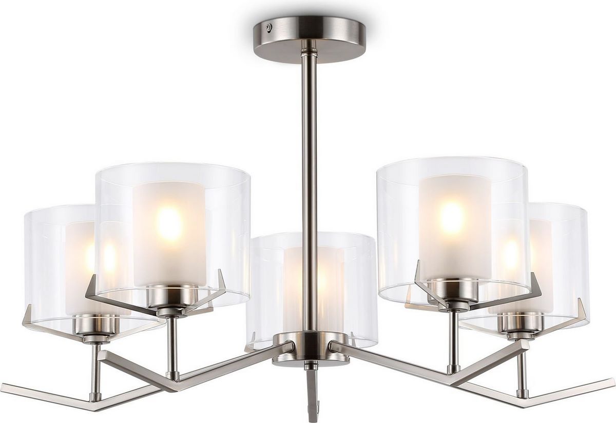 Подвесная люстра Ambrella LH57001/5 SN/FR (никель/белый матовый) - фото2