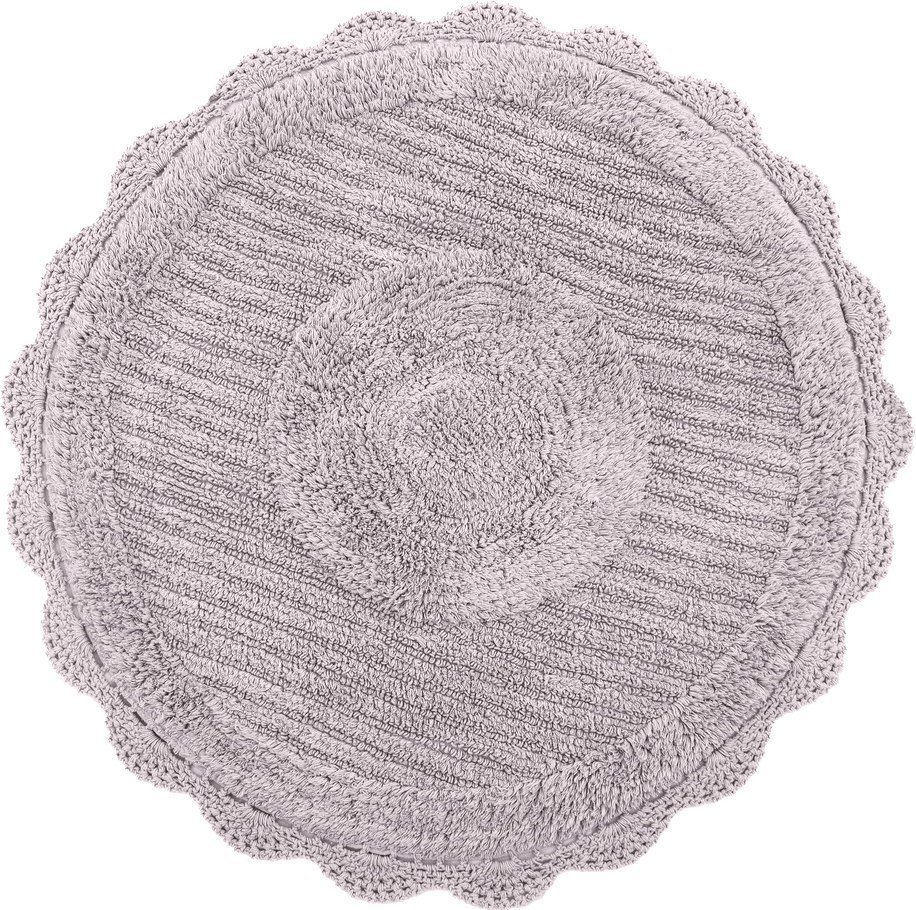 Коврик для ванной Sofi De MarkO Laura Кружевной 75x75 КВ-ЛА-7-75х75 (серый/лиловый) - фото