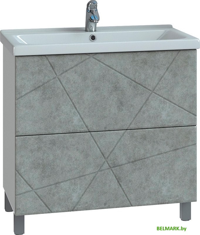 Vigo Тумба под умывальник Geometry 700-0-2 Фостер (бетон) - фото