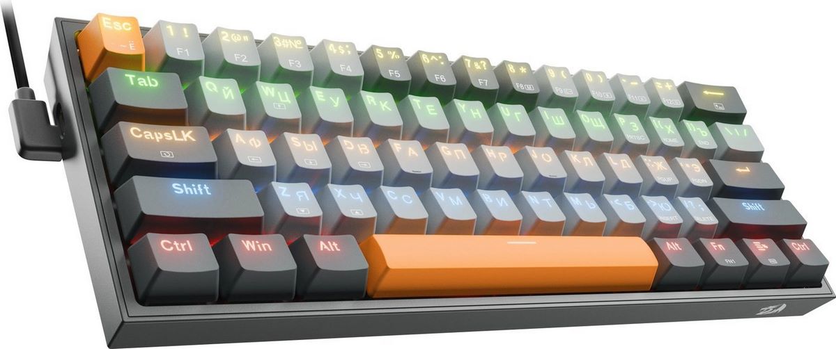 Клавиатура Redragon Fizz (Redragon Red, черный/серый) - фото2