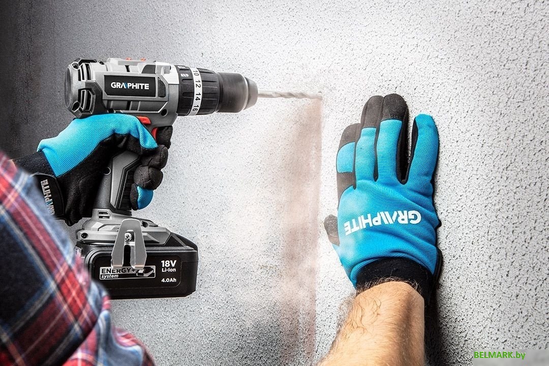 Ударная дрель-шуруповерт GRAPHITE 58G020-SET2 (с 2-мя АКБ, кейс) - фото2