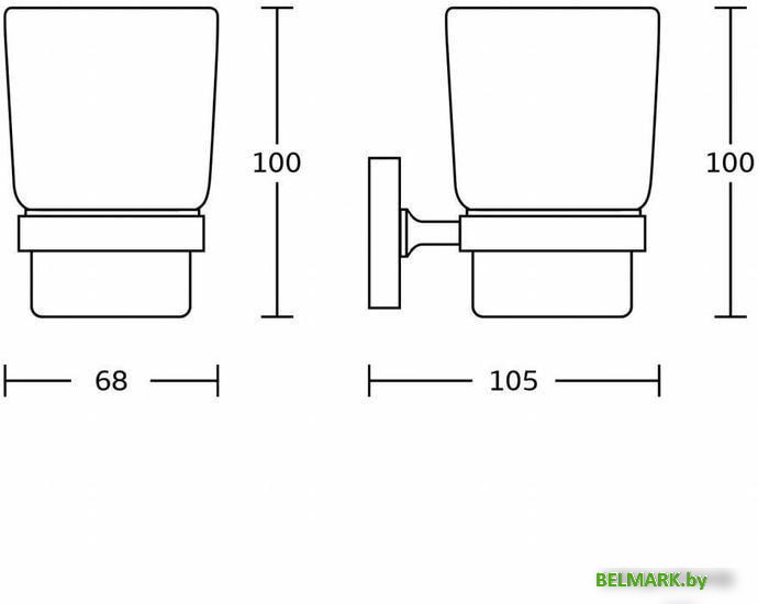 Стакан для зубной щетки и пасты Gross Aqua Delta GA18038 - фото2