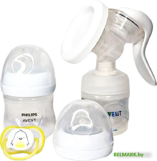 Ручной молокоотсос Philips Avent Natural Motion с бутылочкой для кормления SCD210/03 - фото