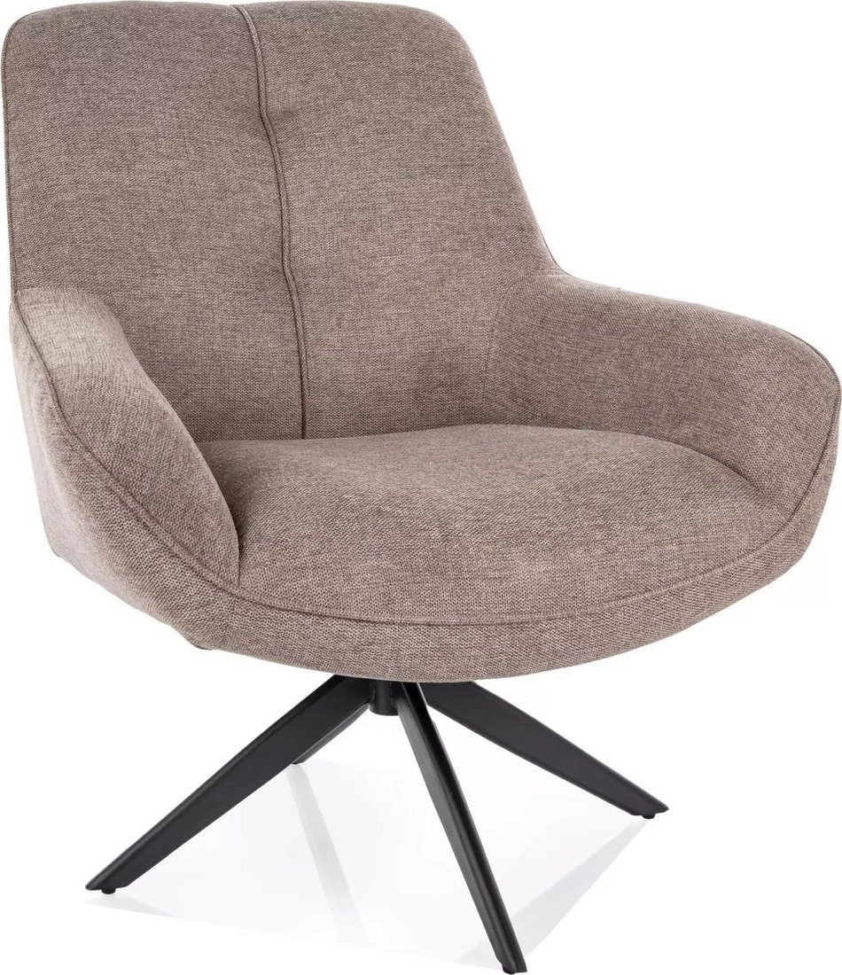 Интерьерное кресло Signal Hana Brego (бежевый/черный) - фото