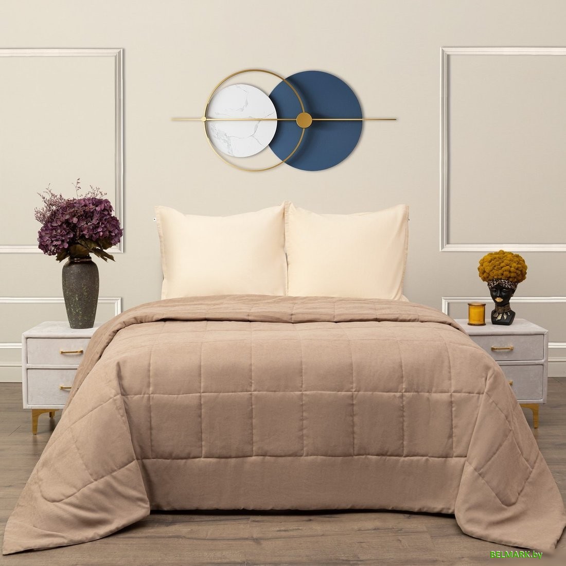 Набор текстиля для спальни Sofi De MarkO Доминико 160x220 Пок-Дом-160х220кп (капучино) - фото
