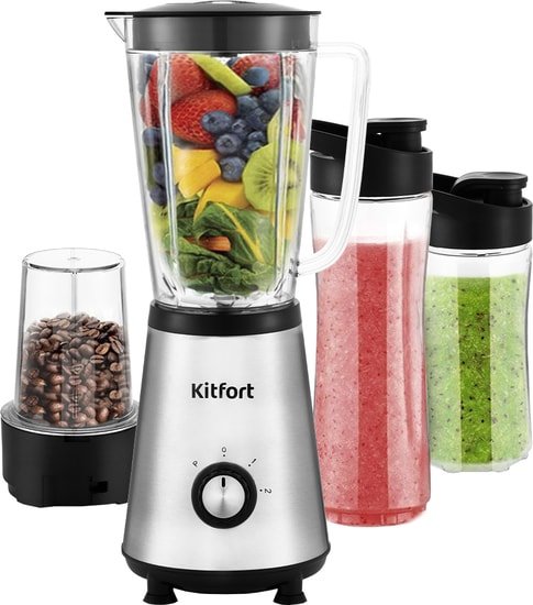 Стационарный блендер Kitfort KT-1340-3 (серебристый) - фото
