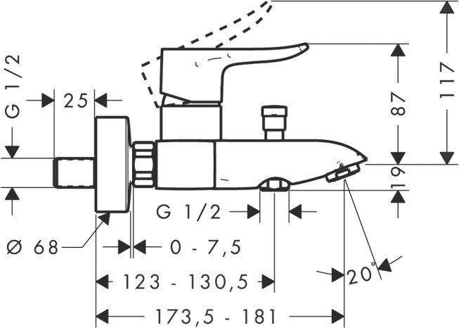 Смеситель Hansgrohe Metris 31480000 - фото2