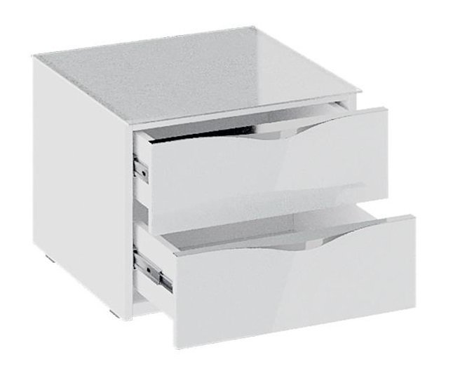 Тумба Трия Глосс ТД-319.03.01 (белый глянец-стекло) - фото2