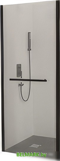 Душевая стенка RGW Z-060-3-B 90 (черный/прозрачное стекло) - фото