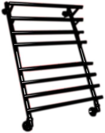 Полотенцесушитель Двин F8 BL Primo 80x50 (черный матовый) - фото